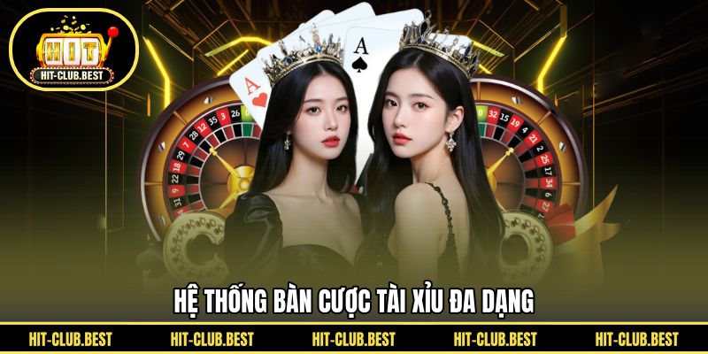 Hệ thống bàn cược tài xỉu đa dạng